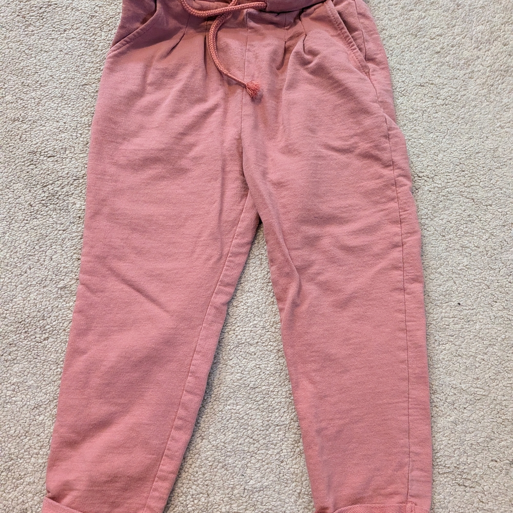 Kids Pink Drawstring Jogger Pants
